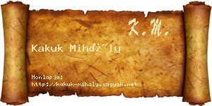 Kakuk Mihály névjegykártya