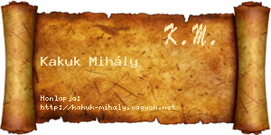 Kakuk Mihály névjegykártya