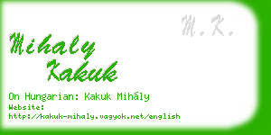 mihaly kakuk business card